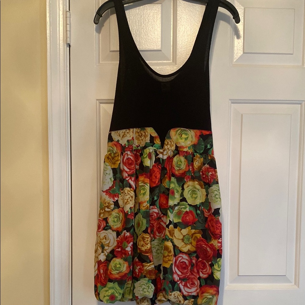 Elegant Scoop Neck Floral Dress